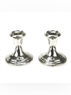 Vintage Gorham Silver- Electroplated 3 1/2 inch Weighted Taper Candle Holders